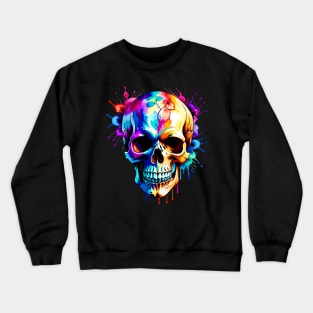 Skull Design in vibrant vector Style Crewneck Sweatshirt